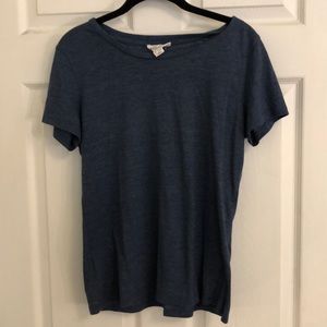 Womens blue short sleeve fitted tee